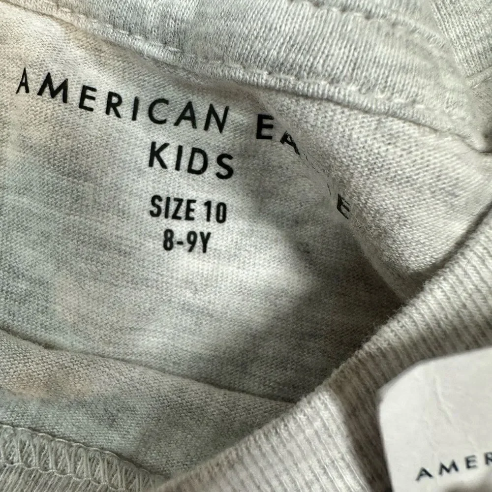 NWT American Eagle Unisex Gray Short Sleeve Graphic Tee Shirt Cali - Size 8